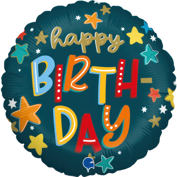 18'' ΜΠΑΛΟΝΙ HAPPY BIRTHDAY ΑΣΤΕΡΙΑ