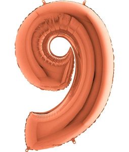 ΜΠΑΛΟΝΙ ΑΡΙΘΜΟΣ 9 ΡΟΖ ΧΡΥΣΟ 66CM-26''
