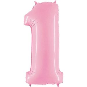 ΜΠΑΛΟΝΙ ΑΡΙΘΜΟΣ 1 ΡΟΖ ΠΑΣΤΕΛ 66CM-26''