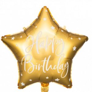 18'' ΜΠΑΛΟΝΙ HAPPY BIRTHDAY ΑΣΤΕΡΙ ΧΡΥΣΟ