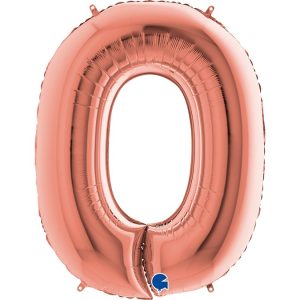 ΜΠΑΛΟΝΙ ΑΡΙΘΜΟΣ 0 ΡΟΖ ΧΡΥΣΟ 100CM-40''