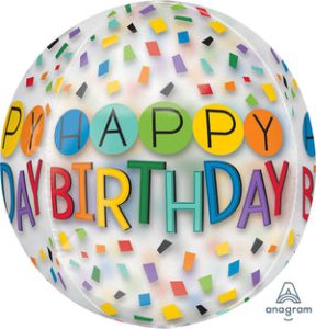 22'' ΜΠΑΛΟΝΙ HAPPY BIRTHDAY BUBBLE ΔΙΑΦΑΝΟ