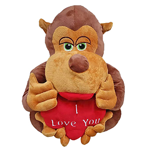 ΛΟΥΤΡΙΝΟΣ ΓΟΡΙΛΑΣ ΜΕ ΚΑΡΔΙΑ LOVE 40CM