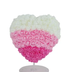 ROSE BEAR ΚΑΡΔΙΑ ΤΡΙΧΡΩΜΗ 30CM