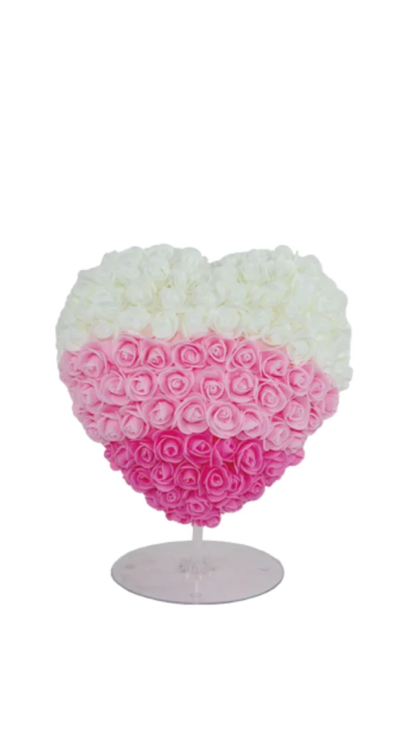 ROSE BEAR ΚΑΡΔΙΑ ΤΡΙΧΡΩΜΗ 30CM