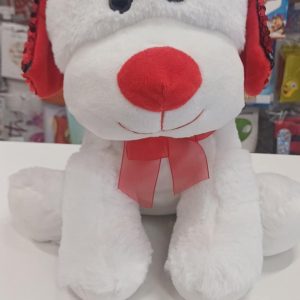 ΛΟΥΤΡΙΝΟ ΣΚΥΛΑΚΙ ΑΣΠΡΟ ΜΕ ΠΟΥΛΙΕΣ 30CM