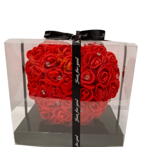 ROSE BEAR ΚΑΡΔΙΑ ΚΟΚΚΙΝΗ ΜΕ ΣΤΡΑΣ