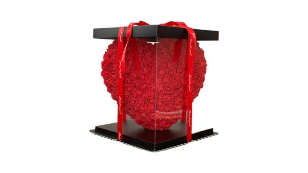 ROSE BEAR ΚΑΡΔΙΑ ΚΟΚΚΙΝΗ 30CM