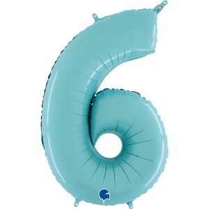 ΜΠΑΛΟΝΙ ΑΡΙΘΜΟΣ 6 ΓΑΛΑΖΙΟ ΠΑΣΤΕΛ 66CM-26''