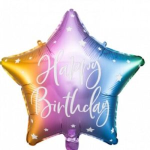 18" ΜΠΑΛΟΝΙ HAPPY BIRTHDAY ΑΣΤΕΡΙ ΠΟΛΥΧΡΩΜΟ