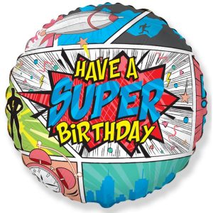18'' ΜΠΑΛΟΝΙ HAPPY BIRTHDAY ΚΟΜΙΚΣ