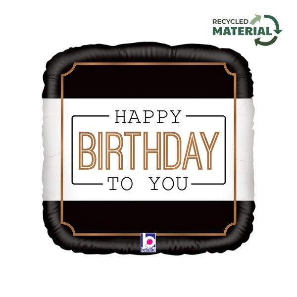 18'' ΜΠΑΛΟΝΙ HAPPY BIRTHDAY ΤΕΤΡΑΓΩΝΟ