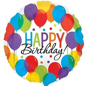 18'' ΜΠΑΛΟΝΙ HAPPY BIRTHDAY ΜΕ ΜΠΑΛΟΝΑΚΙΑ