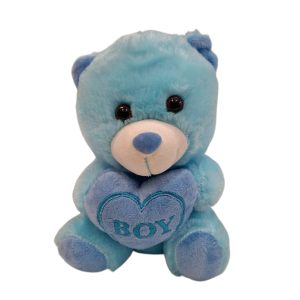 ΛΟΥΤΡΙΝΟ ΑΡΚΟΥΔΑΚΙ"BOY" ΜΠΛΕ ΜΕ ΚΑΡΔΙΑ (22CM)