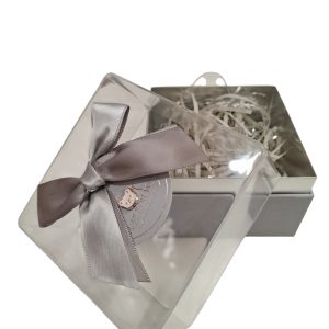 ΚΟΥΤΙ "JUST FOR YOU" ΑΣΗΜΙ ΣΑΤΕΝ ΜΕ ΔΙΑΦΑΝΟ ΚΑΠΑΚΙ