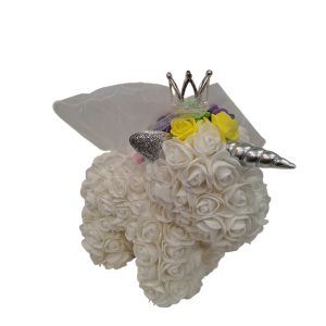 ROSE BEAR "ΜΟΝΟΚΕΡΟΣ" ΛΕΥΚΟΣ (25Χ25)