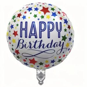 18" ΜΠΑΛΟΝΙ "HAPPY BIRTHDAY ΜΕ ΑΣΤΕΡΑΚΙΑ"