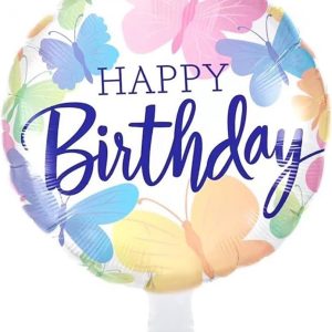 18" ΜΠΑΛΟΝΙ "HAPPY BIRTHDAY ΜΕ ΠΕΤΑΛΟΥΔΕΣ"