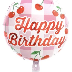18" ΜΠΑΛΟΝΙ "HAPPY BIRTHDAY ΜΕ ΚΕΡΑΣΑΚΙΑ"