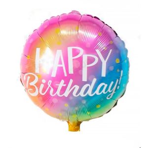 18" ΜΠΑΛΟΝΙ "HAPPY BIRTHDAY" (ΟΜΠΡΕ)