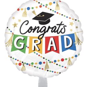 18" ΜΠΑΛΟΝΙ "CONGRATS GRAD" (ΣΗΜΑΙΑΚΙΑ)