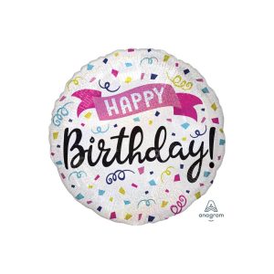 18" ΜΠΑΛΟΝΙ "HAPPY BIRTHDAY" (ΚΟΝΦΕΤΙ)